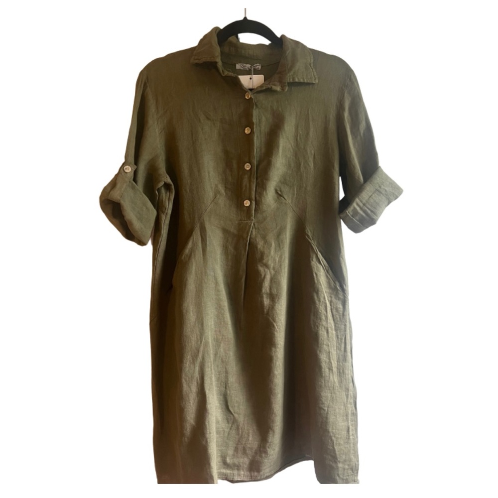 Elena Baldi Italian Linen Shirtdress